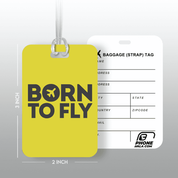 BORN TO FLY - Travel Tag