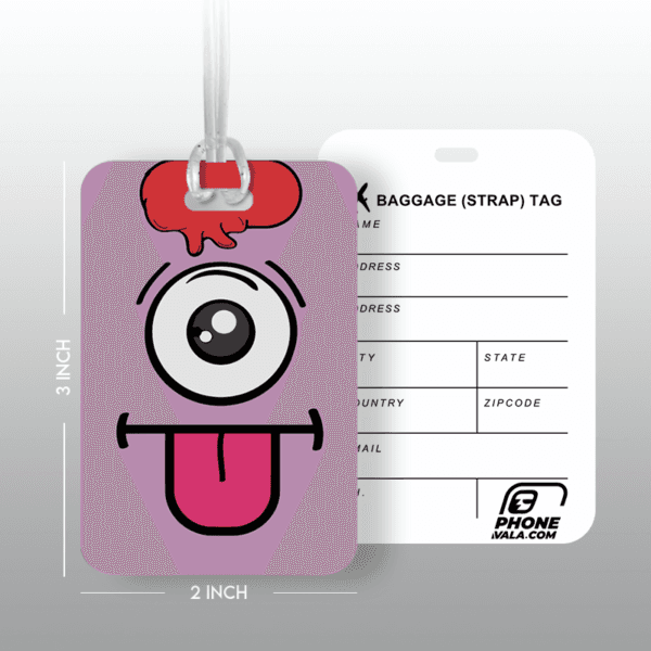 PURPLE DOODLE - Travel Tag