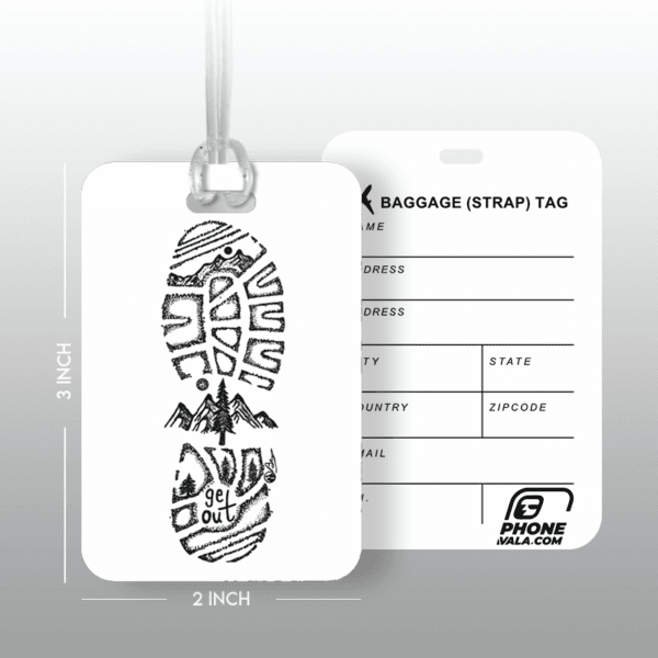 MOUNTAIN FOOTPRINT - Travel Tag