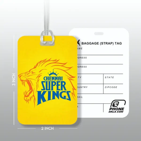 CSK IPL LOGO - Travel Tag