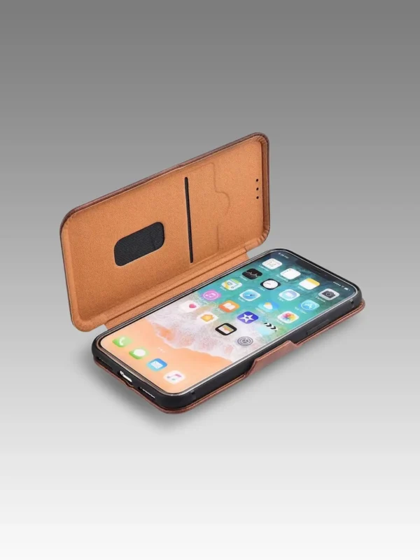 LEATHER FLIP CASE - BLACK - Image 2